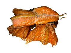 Хребты лосося атлантического, горячего копчения